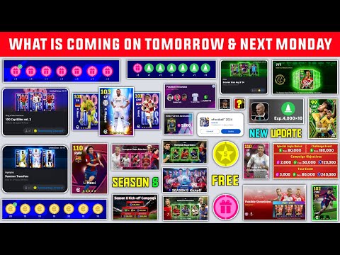 What Is Coming On Tomorrow & Next Monday In eFootball 2024 || Season 8 Update, & Free Coins Campaign